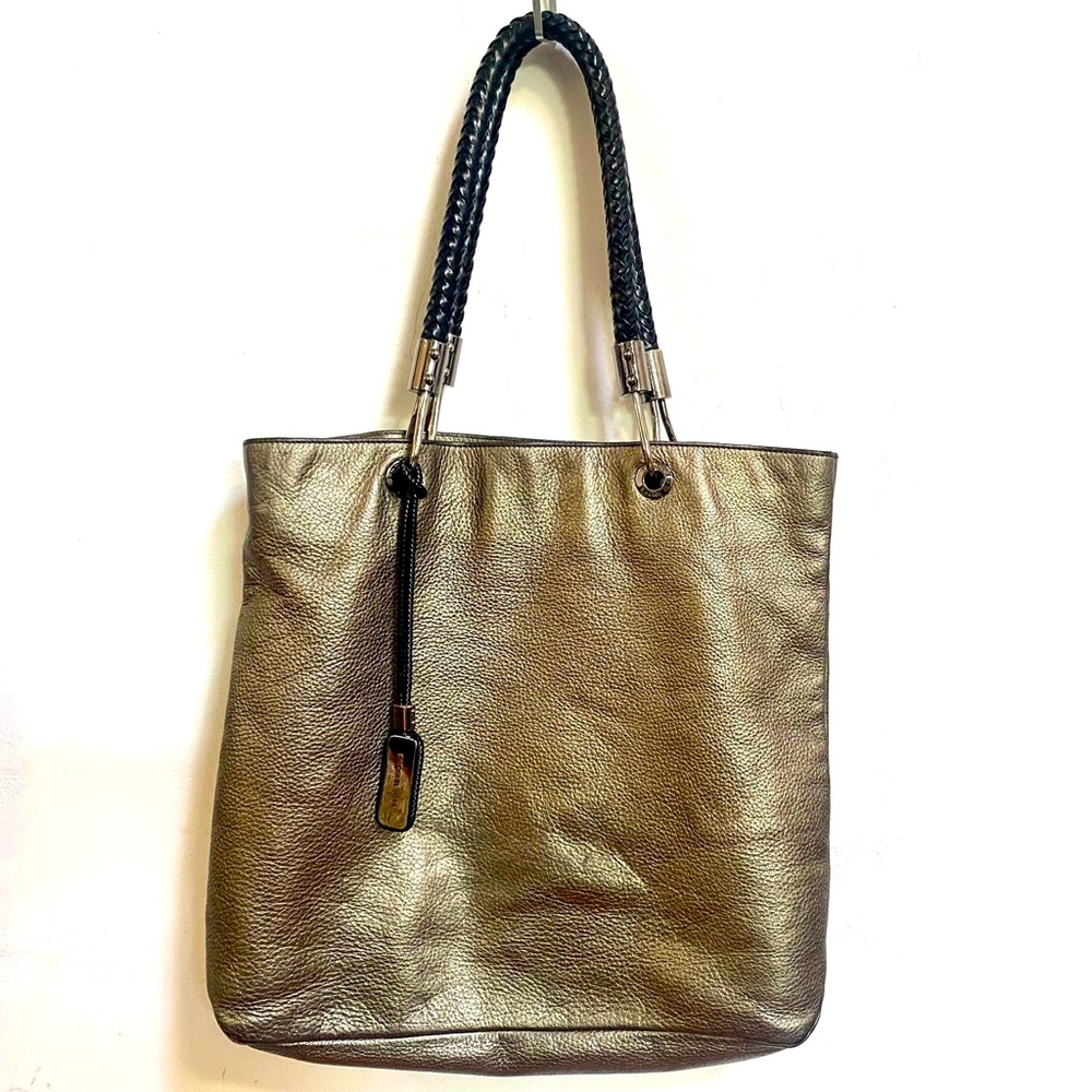 Michael Kors Collection Skorpios Gold Shopper Work Laptop Tote bag